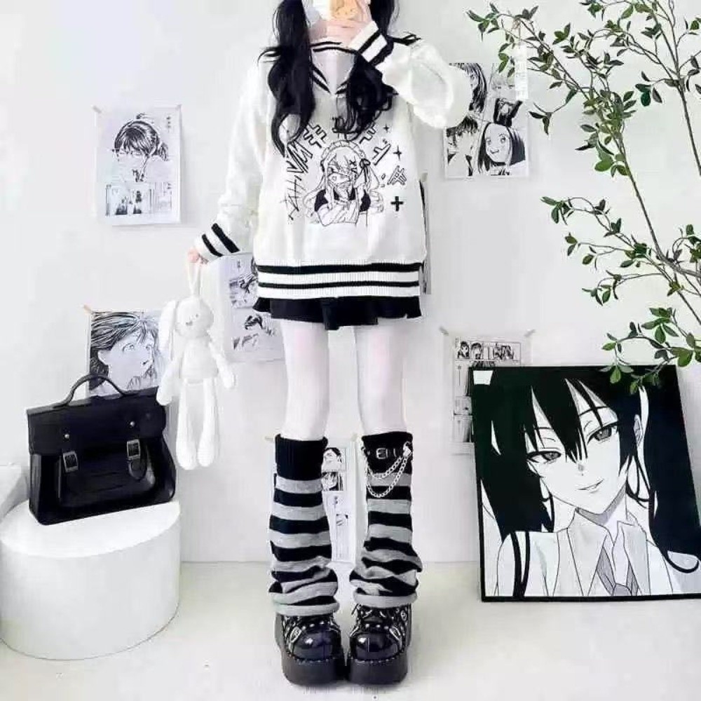 Boot Sock Slouchy - Guêtres en tricot de style japonais