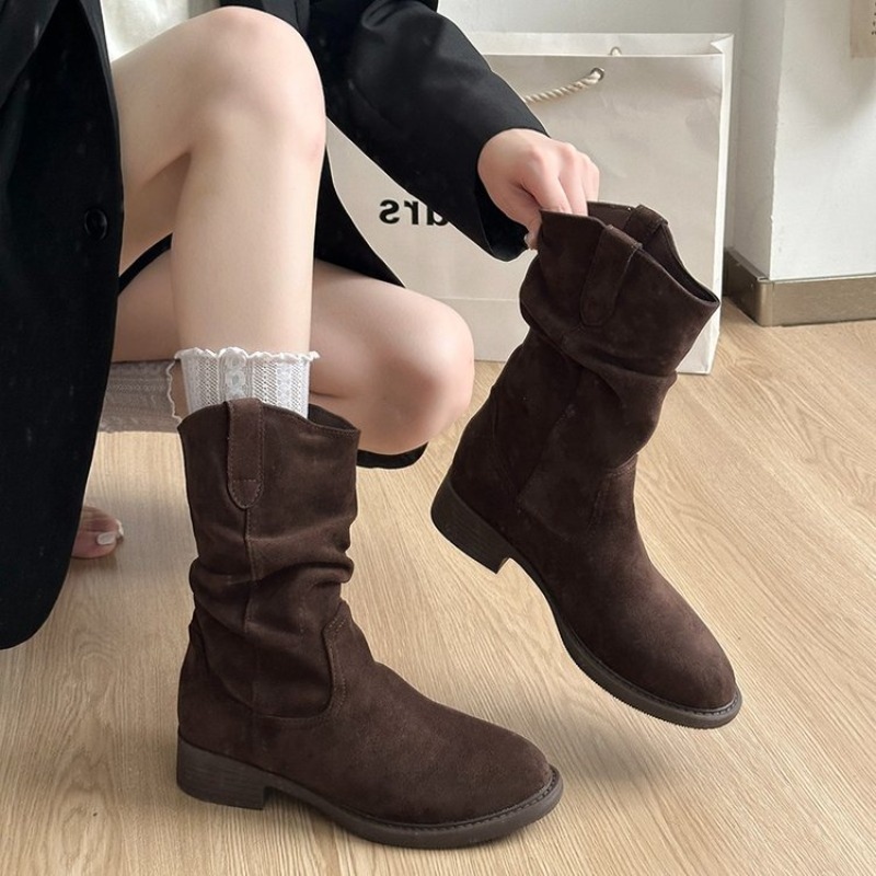 Boot Sock Slouchy - Bottines mi-mollet décontractées pour femmes, en